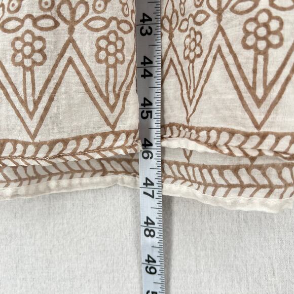 DAUGHTERS OF INDIA Jasmine Midi Dress Women Small White Brown Block Print Cotton - Picture 16 of 16